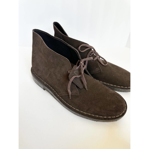 CLARKS mens original desert boots chocolate brown suede Size 10 - Picture 3 of 8